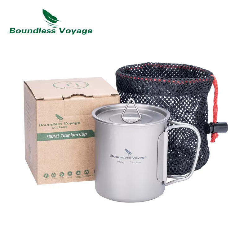 Titanium Camping Mug – Emergency Hot Drinks Blackouts – 750ml Lightweight – TSR
