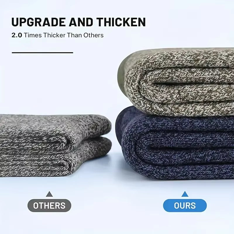 Merino Wool Thermal Socks – Winter Blackout Warmth – 5 Pack Hiking – TSR