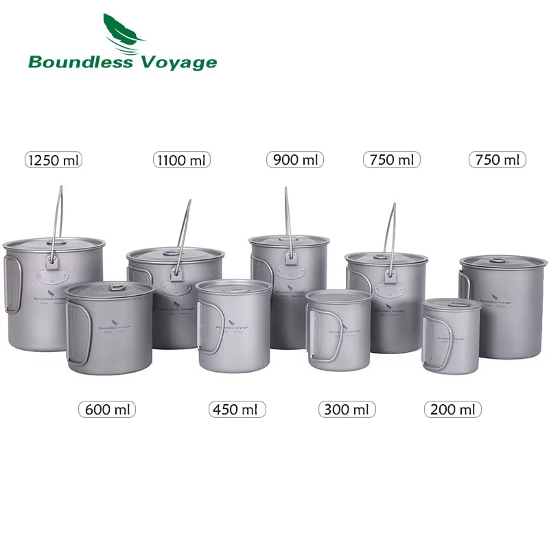 Titanium Camping Mug – Emergency Hot Drinks Blackouts – 750ml Lightweight – TSR