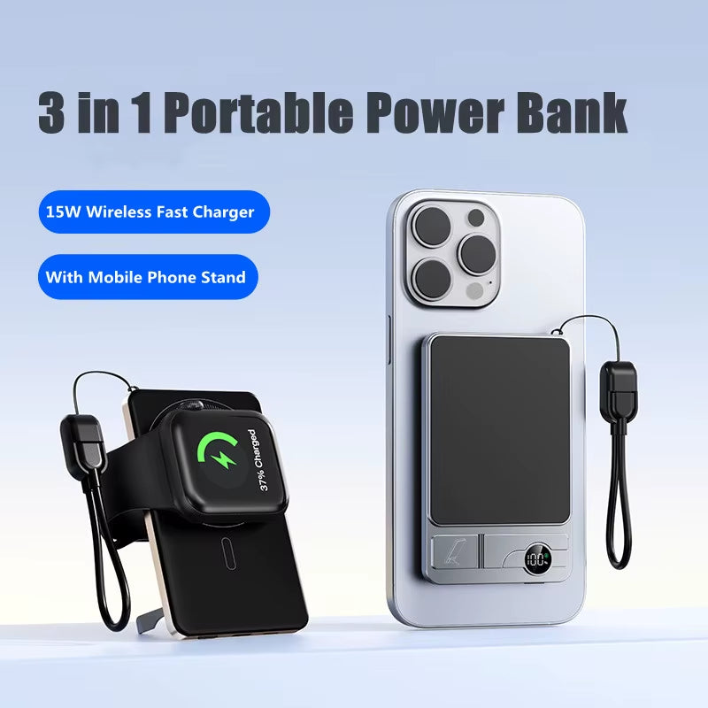 Magnetic Wireless Power Bank – 20W Fast Charge Magsafe – Slim – TSR