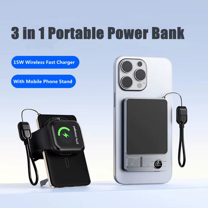Magnetic Wireless Power Bank – 20W Fast Charge Magsafe – Slim – TSR